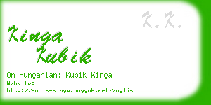 kinga kubik business card